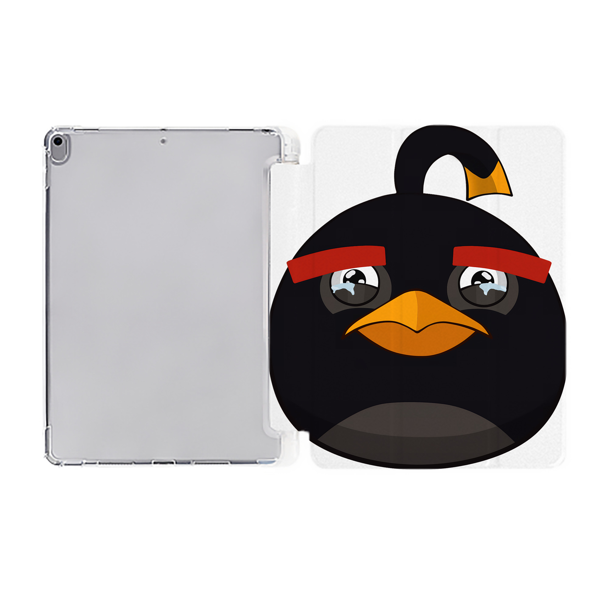 （画像用） Angry Birds アングリーバード IPad ケース ペン収納付き 三つ折りスタンド PUレザー×シリコン 対応機種9.5/10.5/10.9インチ